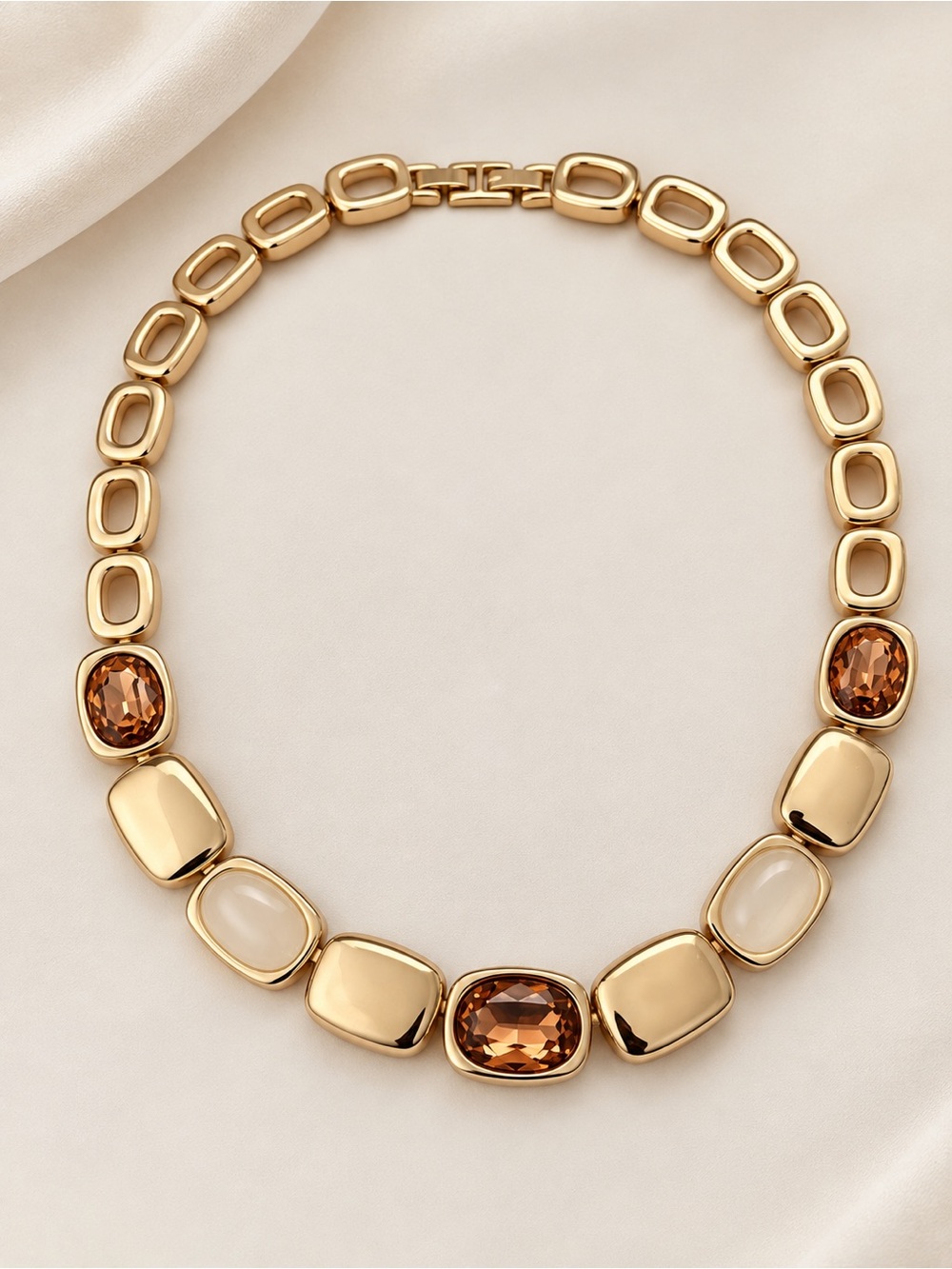 14K Gold Plated Australian Crystal Limited Edition Statement Necklace